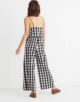 madewell gingham jumpsuit