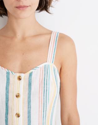 madewell striped linen dress