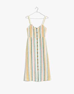 madewell striped linen dress