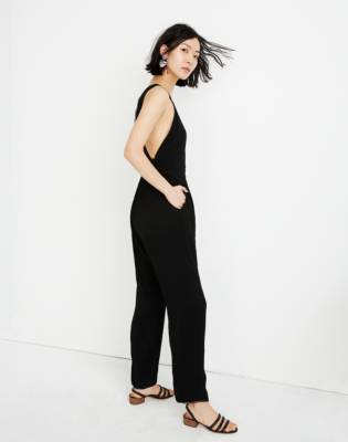 criss cross back jumpsuit