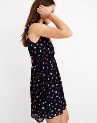 madewell ruffle strap wrap dress