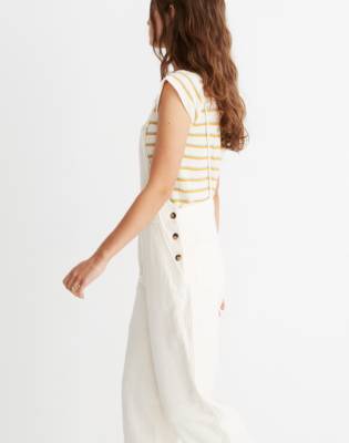 madewell white overalls