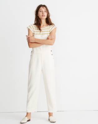 madewell white overalls