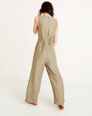 petite linen jumpsuit