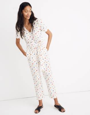 madewell floral jumpsuit