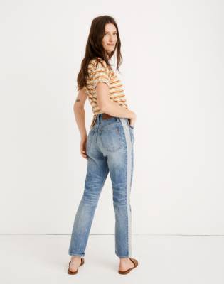 madewell tuxedo stripe jeans