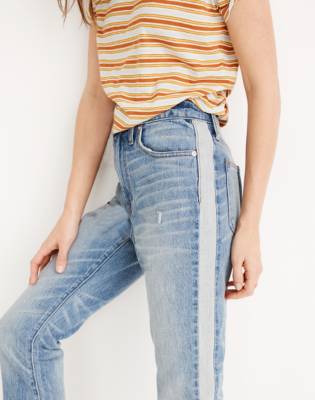 madewell tuxedo stripe jeans