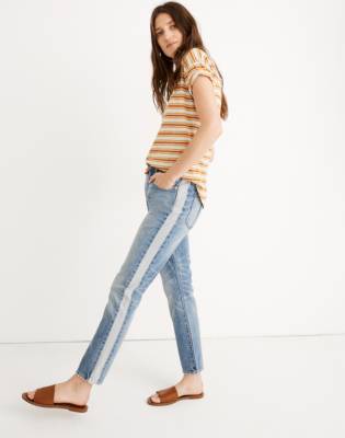 madewell high rise slim crop boyjean