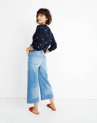 madewell cropped wide leg jeans