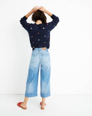 madewell cropped wide leg jeans