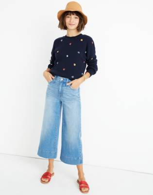 petite wide leg denim