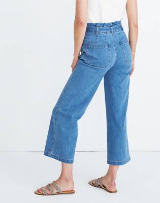 madewell denim paperbag pants