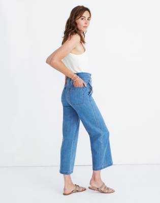 madewell denim paperbag pants