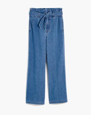 madewell denim paperbag pants