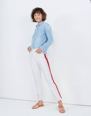 madewell tuxedo stripe jeans