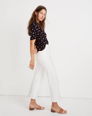 madewell slim wide leg jeans