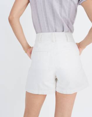 madewell white denim shorts