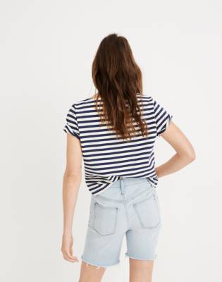 madewell high waisted jean shorts