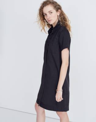 black a line shirt dress