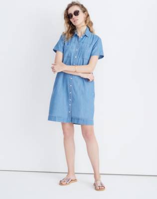 madewell denim shirtdress