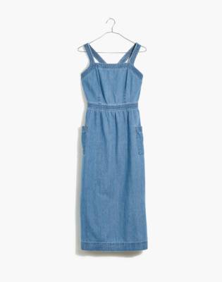 madewell denim jumper dress