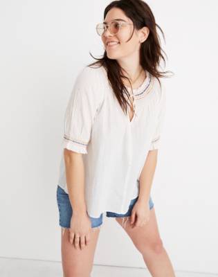 madewell smocked top