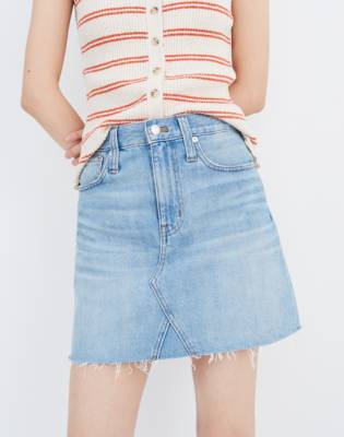 jean skirt madewell