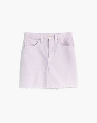 lilac denim skirt