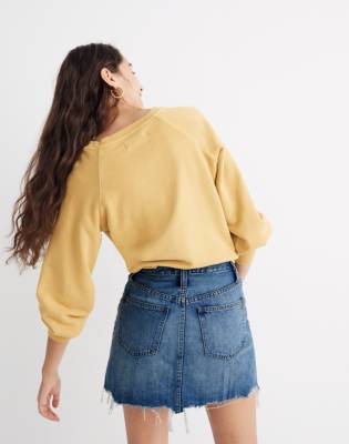 madewell rigid denim skirt