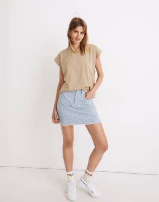 MWStretch Straight Mini Skirt in Gingham: Raw-Hemmed Edition | DailyMail