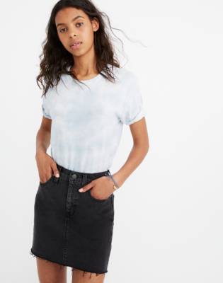 madewell denim mini skirt