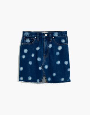 denim polka dot skirt