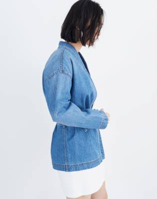 madewell denim wrap jacket