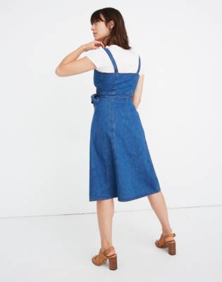 wrap around denim dress