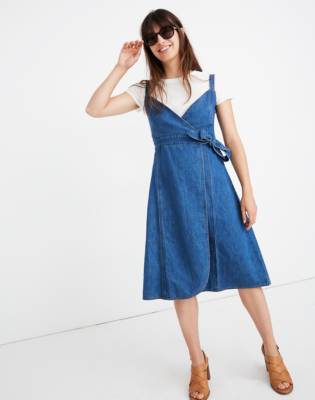 wrap dress denim