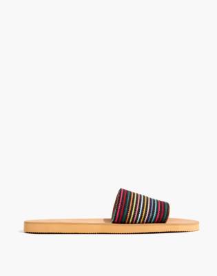 rainbow stripe sandals