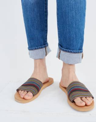 rainbow stripe sandals