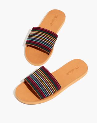 rainbow stripe sandals