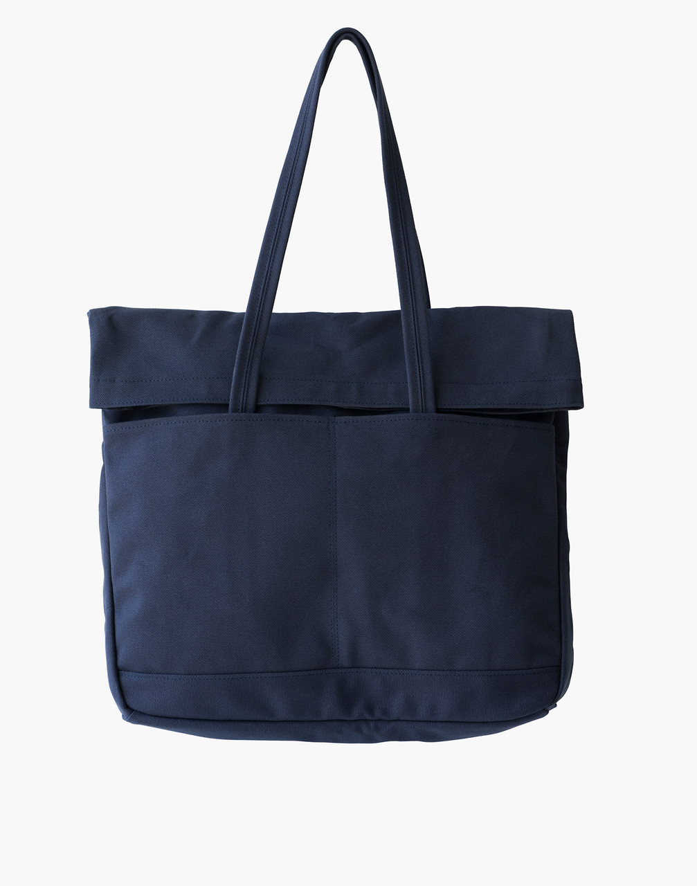 Mw Makr Canvas And Leather Fold Weekender Bag In Blue