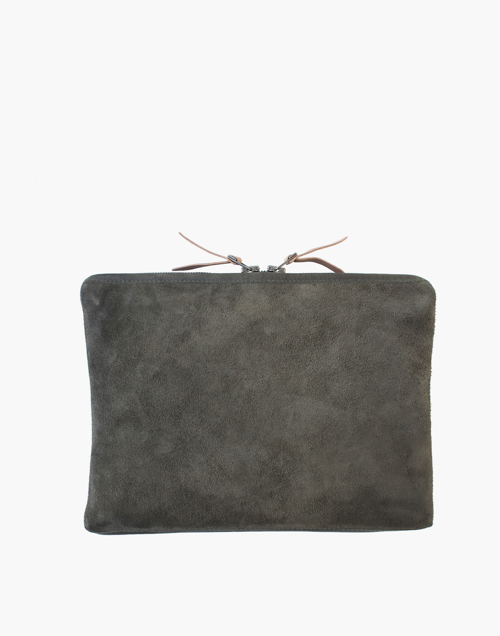Mw Makr Large Suede Organizer Pouch In Green