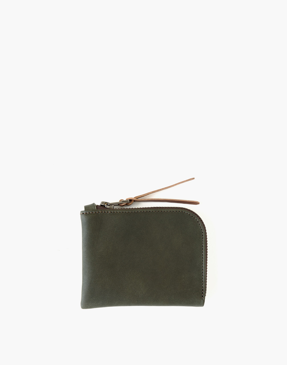 Mw Makr Leather Zip Luxe Wallet In Green
