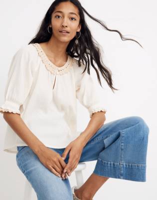 madewell crochet top