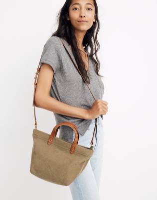 zip top crossbody tote