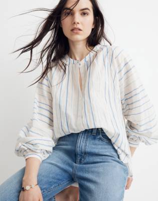 Peasant Top in Stripe