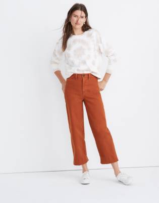 madewell slim wide leg jeans