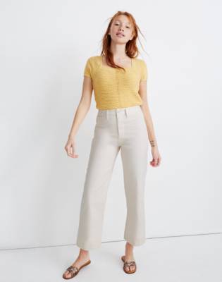 slim leg crop pants