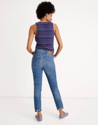 madewell high rise slim boyfriend jeans