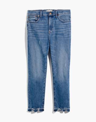 madewell high rise slim crop boyjean