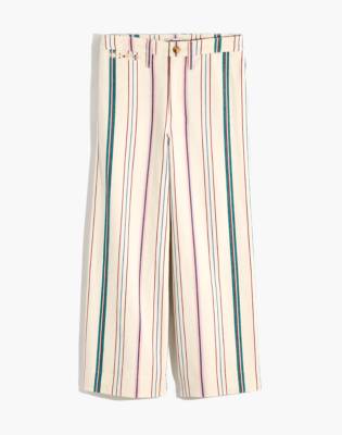 madewell striped wide leg pants