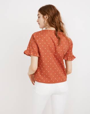 madewell polka dot top